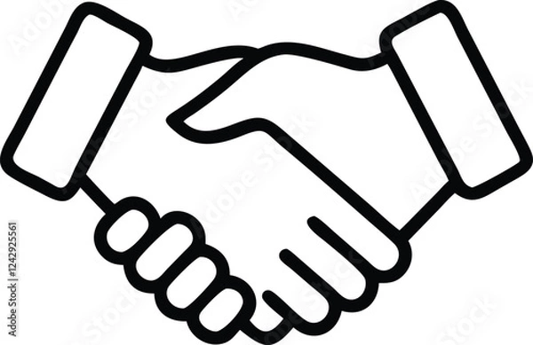 Fototapeta Handshake icon. Vector