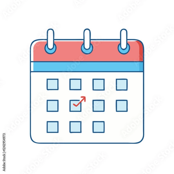 Fototapeta calendar icon, calendar vector illustration-simple illustration of calendar, perfect for calendar logos and icons
