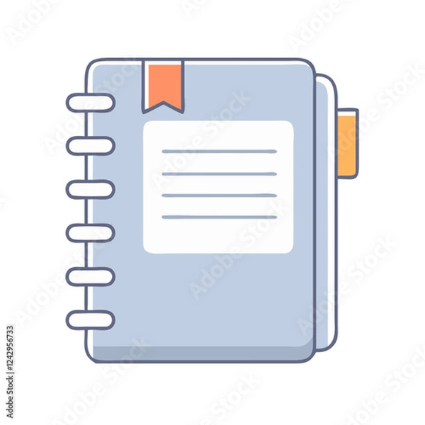 Obraz notebook icon, notebook vector illustration-simple illustration of notebook, perfect for notebook logos and icons