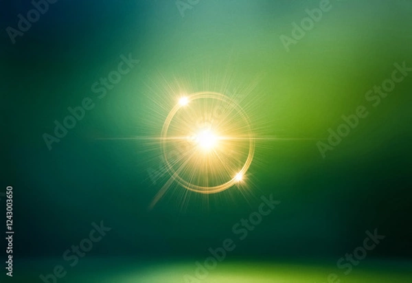 Fototapeta Grainy abstract design with a green to blue gradient background.
