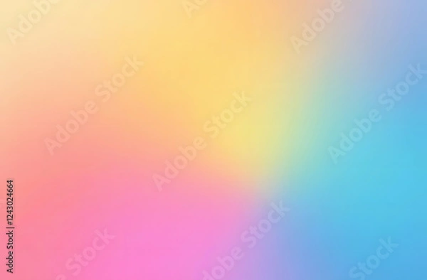 Fototapeta Soft gradient background with rainbow hues. Abstract gradient background featuring soft transitions between pastel rainbow colors, ideal for designs, social media posts, banners