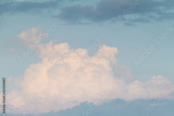 Fototapeta Nature background concept : Sunset and cloud on the sky in the evening, sky cloud natural, evening sky
