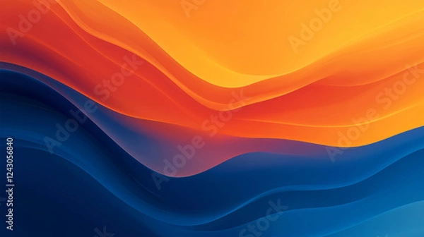 Fototapeta orange and blue background with transitions and gradients
