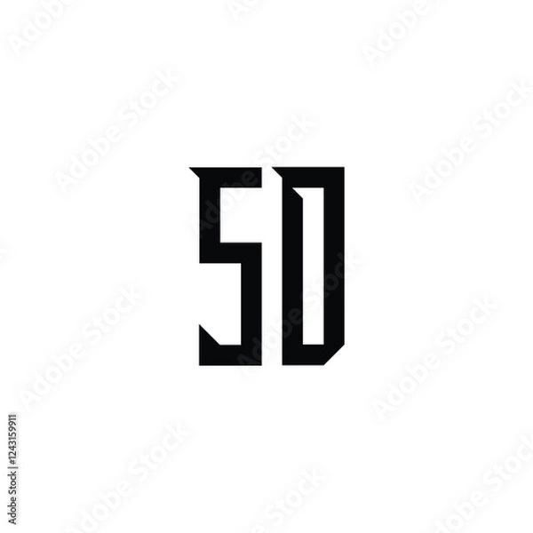 Obraz SD monogram logo design letter text name symbol monochrome logotype alphabet character simple logo