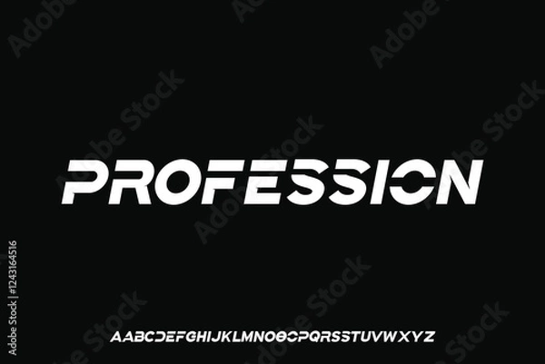 Fototapeta Display alphabet font vector design suitable for headline, poster, logo, magazine and many more