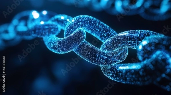 Fototapeta The role of blockchain in digital transformation for industrial supply chains.