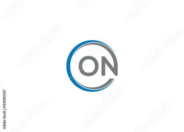 Fototapeta ON letter logo design with vector icon template