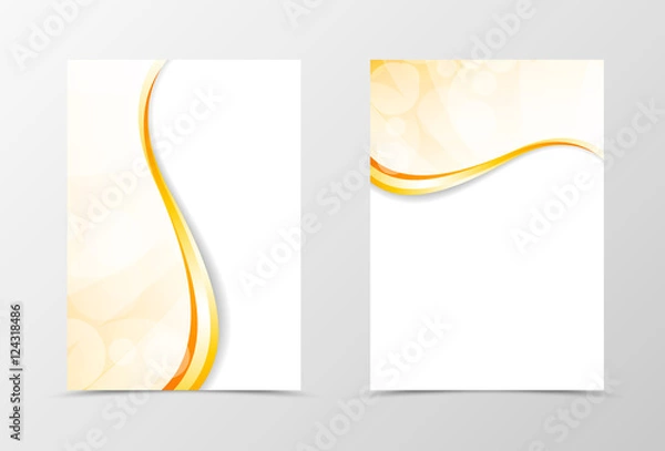 Fototapeta Front and back light smooth flyer template design