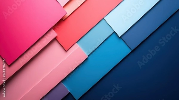 Fototapeta Monochrome color blocks with sharp edges 