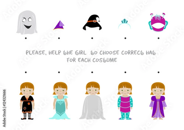 Obraz Halloween logic task for kids