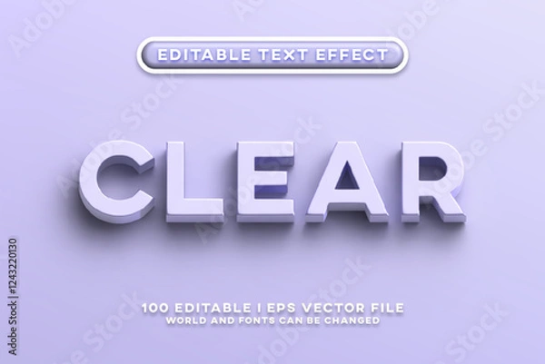 Obraz Clear Editable Text Effect Design