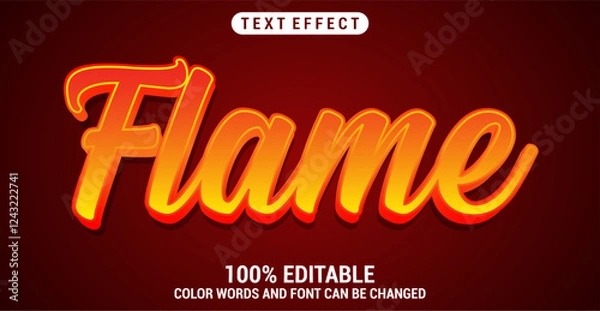 Obraz Flame text style effect