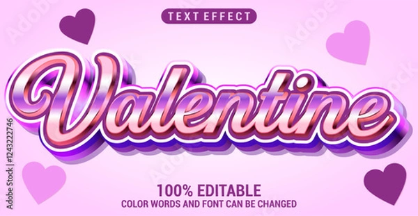 Obraz Valentine text style effect