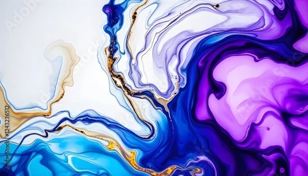 Obraz Vibrant Abstract Ink Explosion in Water - Colorful Fluid Art