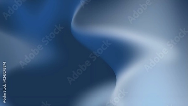 Fototapeta Smooth, abstract blue wave - like patterns. Great for website backgrounds, digital art projects, and modern print designs. 