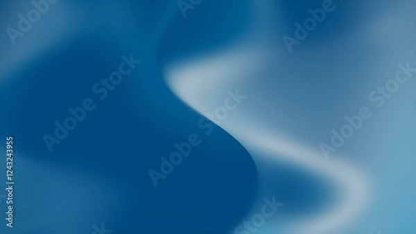 Obraz Smooth blue abstract waves. Great for website headers, digital art prints, meditation apps, and calming product backgrounds. 