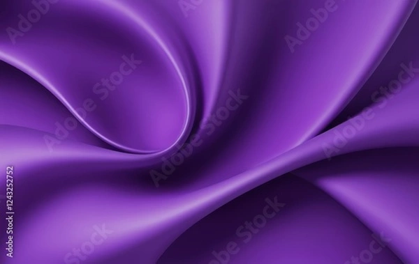 Obraz Digital artwork with a purple gradient background and abstract shapes