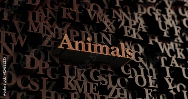 Fototapeta Animals - Wooden 3D rendered letters/message.  Can be used for an online banner ad or a print postcard.