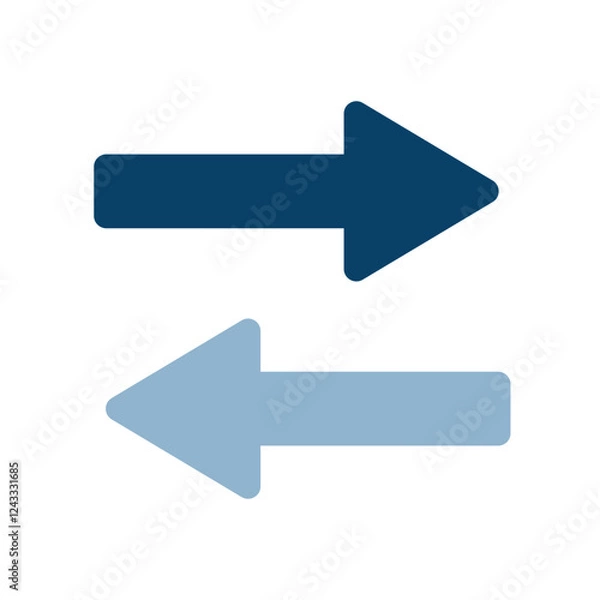 Obraz 双方向の矢印のアイコンイラスト