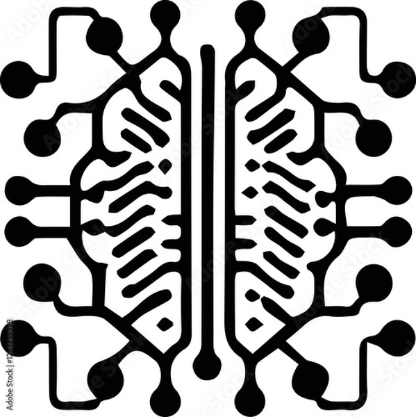 Fototapeta cyberpunk style icons and technology icon