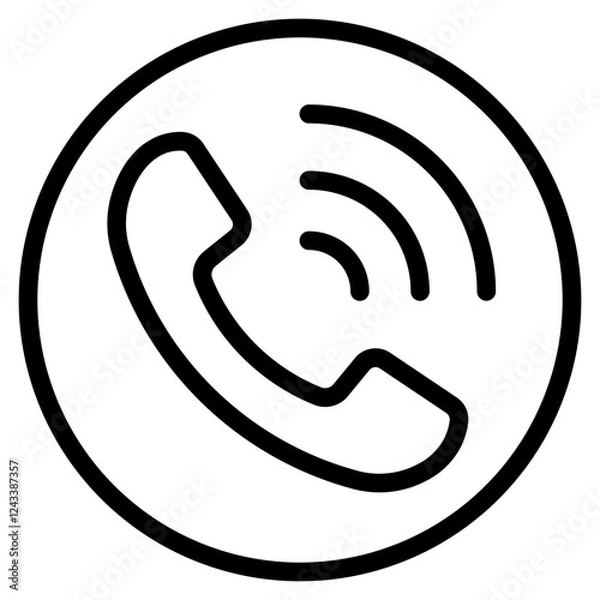 Fototapeta icon telphone line