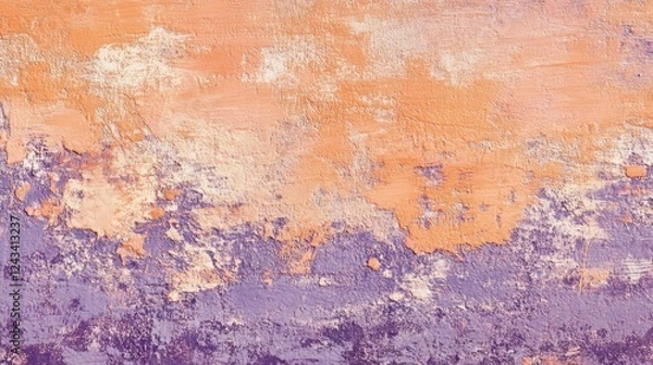 Fototapeta Muted peach and lavender backdrop with elegant pencil strokes showcasing texture and depth