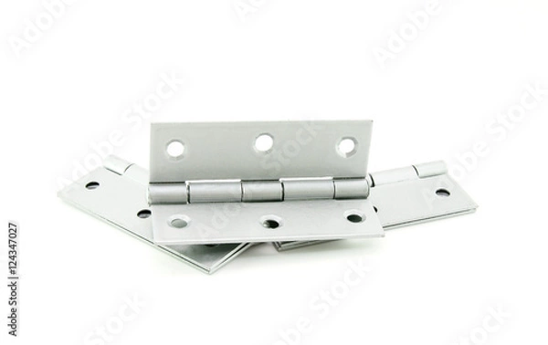 Obraz Door hinges isolated on white background