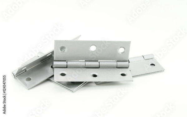 Obraz Door hinges isolated on white background