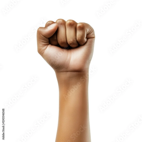 Fototapeta Raised fist symbolizing strength and unity