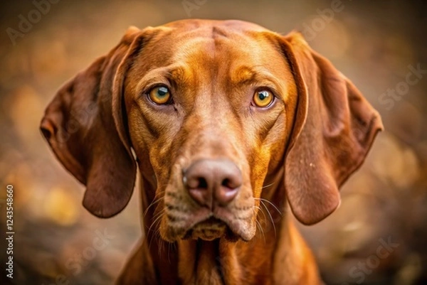 Fototapeta Majestic Brown Vizsla Dalmatian Mix Dog Portrait - High Depth of Field