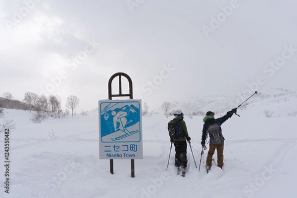 Obraz 北海道　ニセコ　山スキー