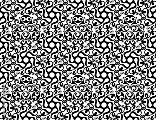 Obraz ancient black and white celtic seamless pattern, vector