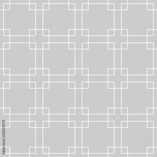 Fototapeta Seamless geometric pattern with squares on a gray background