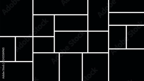 Fototapeta Modern photo frame mockup. Templates for collages. EPS10 vector illustration.