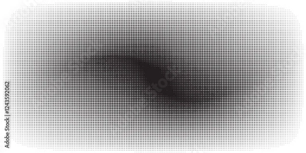 Fototapeta Halftone gradient. Dotted gradient, smooth dots spraying and halftones dot background seamless horizontal geometric pattern vector template set.