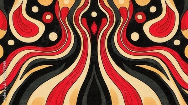 Obraz Abstract Colorful Swirls and Curves in Vibrant Art Design