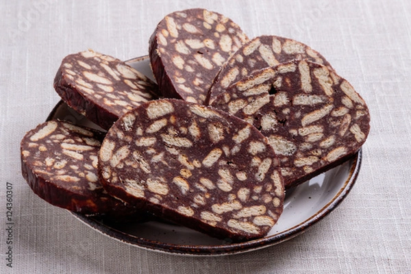 Obraz chocolate biscuit salami