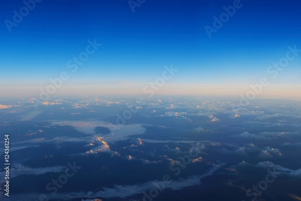 Fototapeta 地平線　アメリカ上空