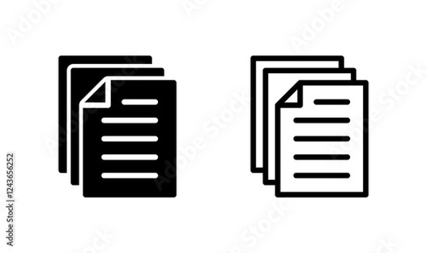 Fototapeta Document icon logo design. Paper sign and symbol. File Icon