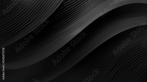 Obraz Abstract Black Wave Background Texture