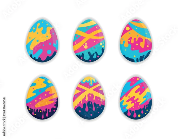 Fototapeta Vibrant Artistic Easter Egg Creations