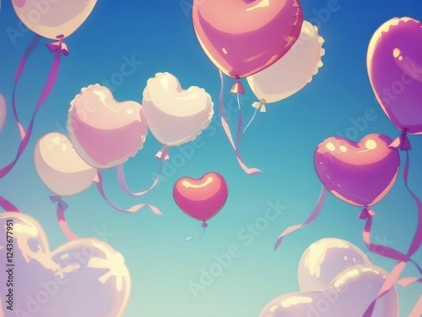 Fototapeta seamless pattern with balloons