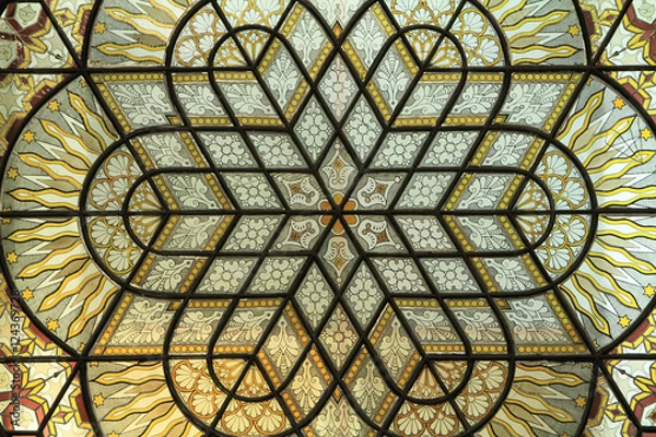 Fototapeta Vitrail. Synagogue Espagnole. Prague. / Stained glass. Spanish Synagogue. Prague.