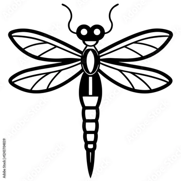 Obraz dragonfly isolated on white background