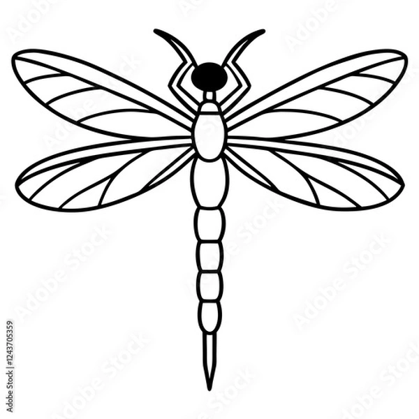 Obraz dragonfly on a white background