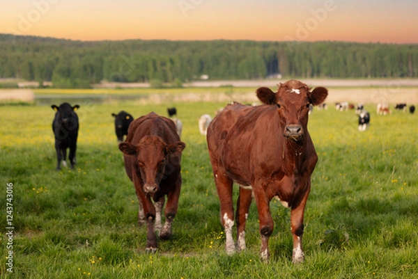 Fototapeta Cows in the field