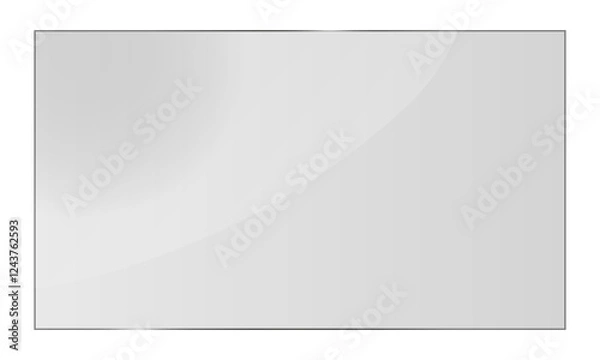 Fototapeta Clear Glass Panel PNG with Soft Shadows. High-Resolution Template.






