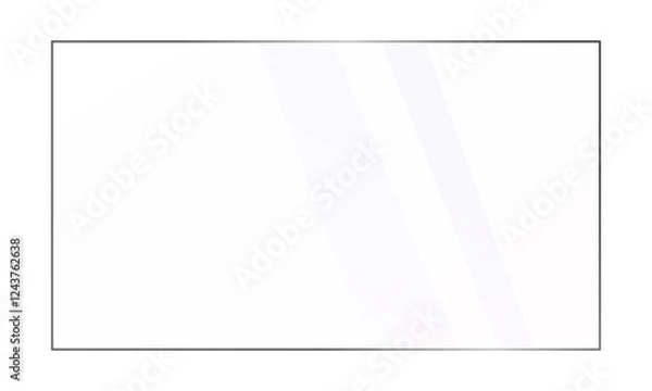 Obraz Transparent Glass Panel PNG. Realistic Acrylic Plate Isolated Image.
