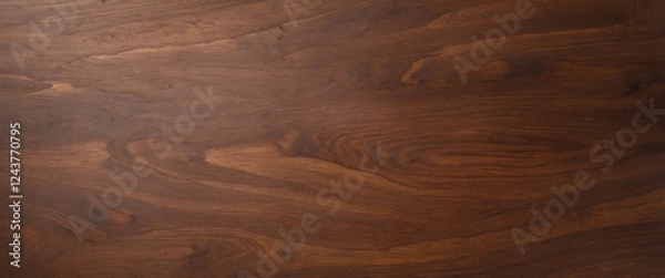 Obraz Brown polished plywood surface with rich wood grain texture for interior design or woodworking backgrounds.