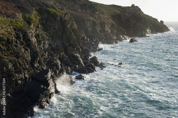 Fototapeta stormy coastline